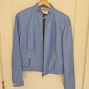Carlisle Light Blue Leather Jacket